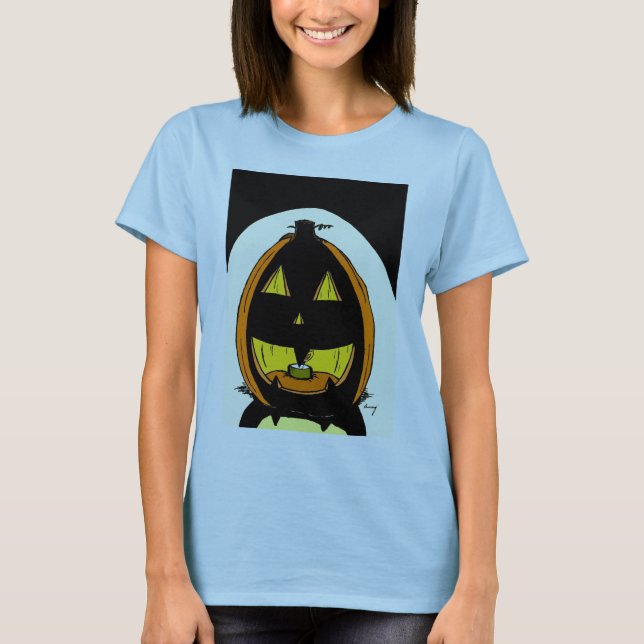 Jack o'Lantern Womens Baby Doll T-Shirt (Framsida)