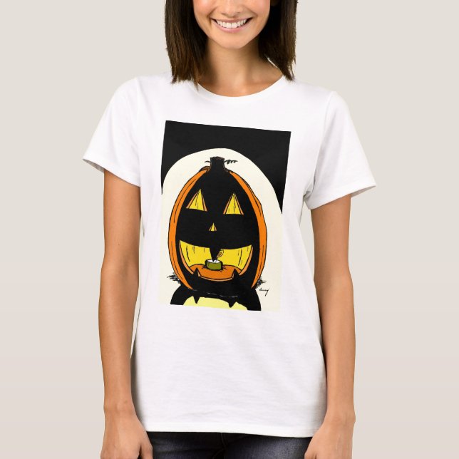 Jack o'Lantern Womens Spaghetti Tank Tröja (Framsida)