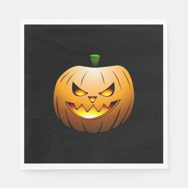 Jack O'lanterns Halloween Natt Pappersservett (Framsidan)