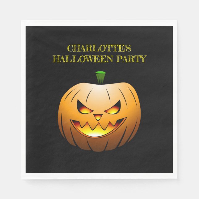 Jack O'lanterns Halloween Night Pappersservett (Framsidan)