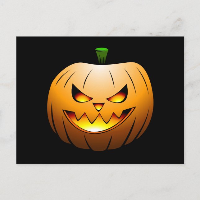 Jack O'lanterns Halloween Vykort (Framsida)