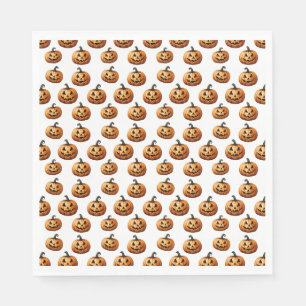 Jack O'Lanterns on White Pappersservett