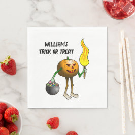 Jack O'lanterns Trick or Treat on Halloween night Pappersservett