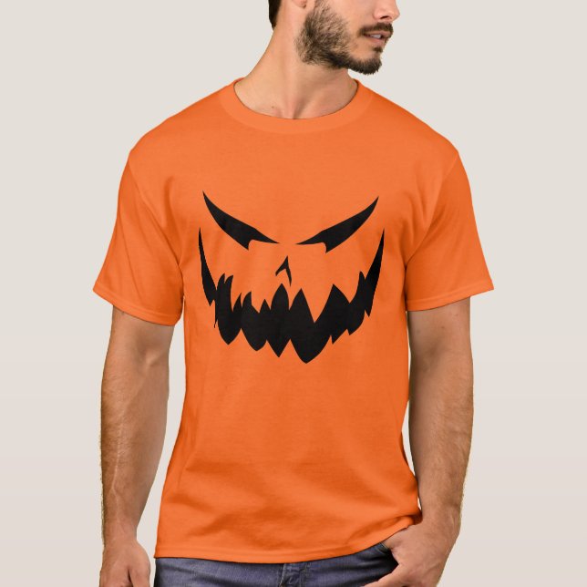 jack-O'lyktaansikte II, svart Tee (Framsida)