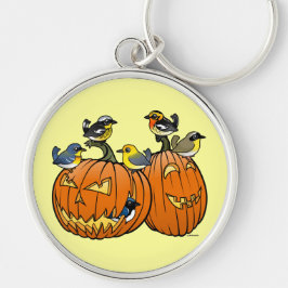 Jack O'Warbler Rund Silverfärgad Nyckelring