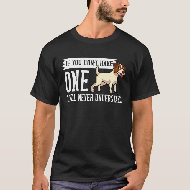 Jack Parson Russell Terrier Dog  Puppies Owner T Shirt (Framsida)