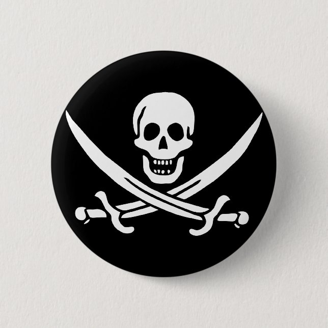 Jack Rackham Jolly Roger Flagga;Pirat Knapp (Framsida)