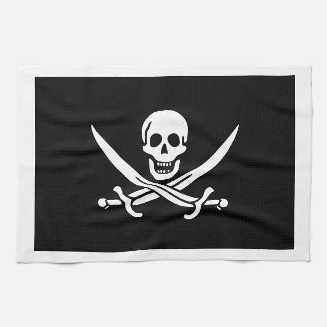Jack Rackham; Jolly Roger Flagga; Pirat Kökshandduk (Horisontell)