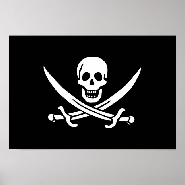 Jack Rackham; Jolly Roger Flagga; Pirat Poster (Framsidan)