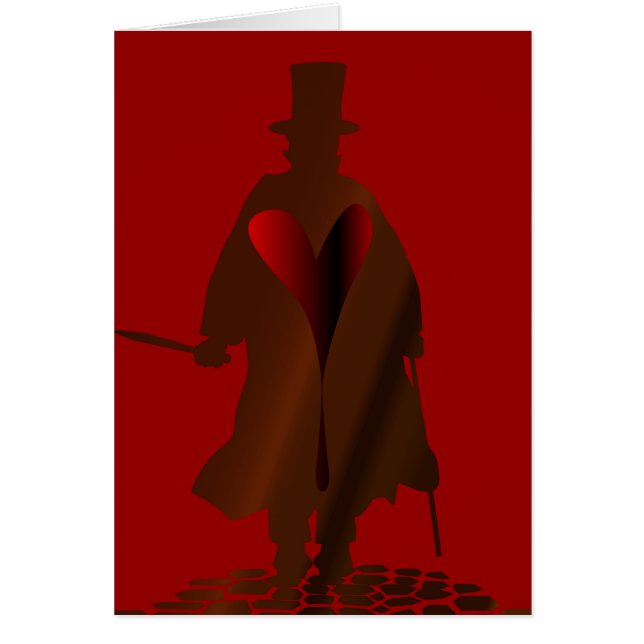 Jack Ripper Heart Hälsningskort (Framsidan)
