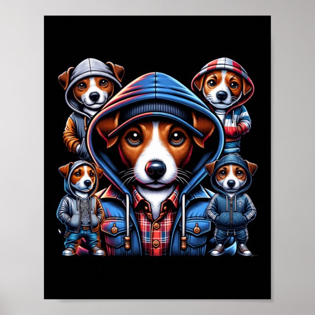Jack Russel Gangster Hundar Poster (Framsidan)