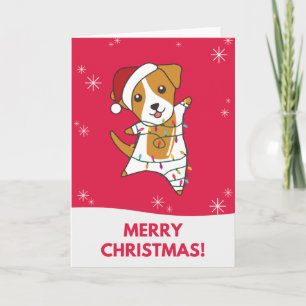 Jack Russel julhund vinterdjur hundar kort