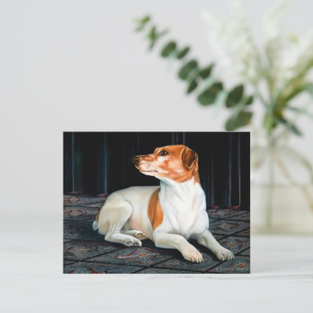 Jack Russel Postcard Vykort (Stående Fram)