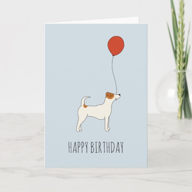 Jack Russel Terrier Birthday Card Kort (Framsida)
