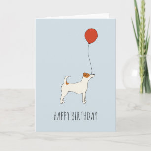 Jack Russel Terrier Birthday Card Kort