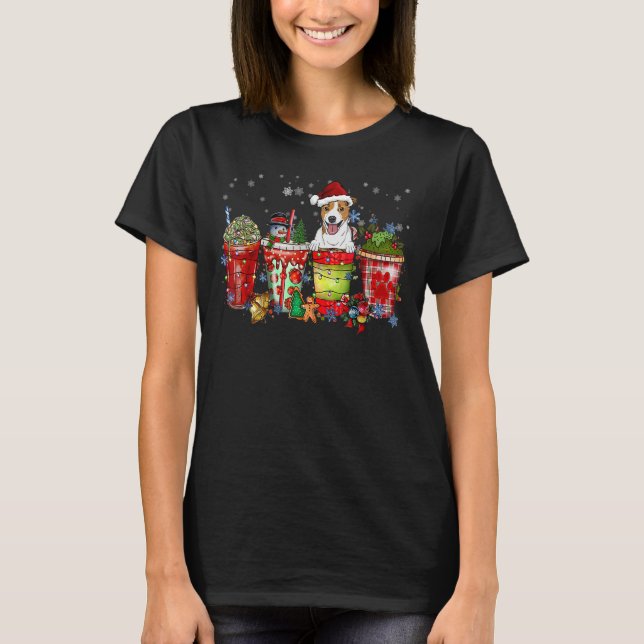 Jack Russel Terrier Iced Latte Snögubbars Sweets S T Shirt (Framsida)