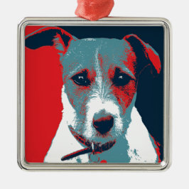 Jack Russel Terrier Policy Hope Parody Julgransprydnad Metall
