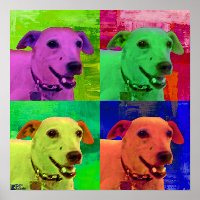 Jack Russel Terrier Pop Art Poster (Framsidan)