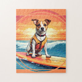 Jack Russel Terrier Surfing Pussel