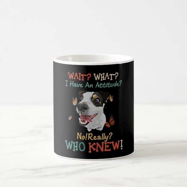 Jack Russel väntar på min attityd ingen Verkligen Kaffemugg (Center)