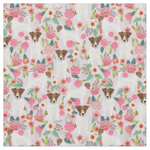 jack russel vintage blommigt blek lavender tyg