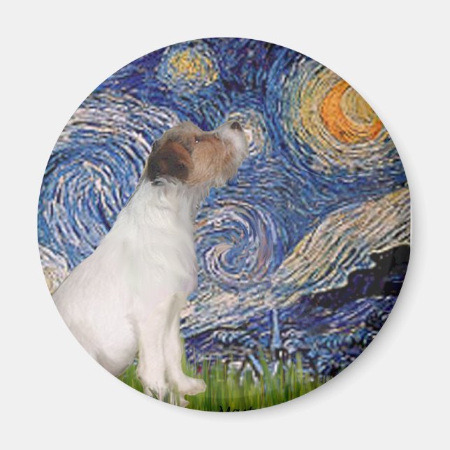 Jack Russell 5 - Starry Night Magnet (Framsidan)