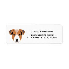 jack Russell-adressetikett för returadress Returadress Etikett