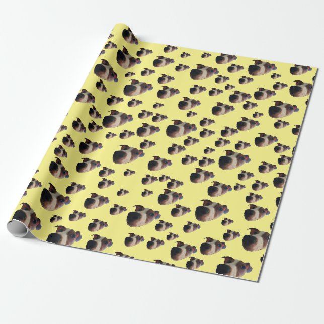 Jack Russell Face Wrapping Paper Presentpapper (Utrullad)