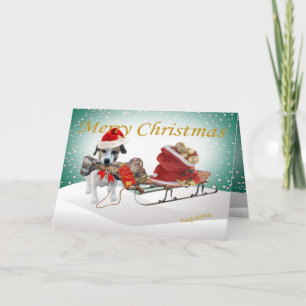 Jack Russell Gift för julhälsningskort Helgkort