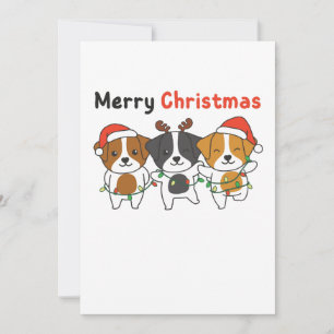 Jack Russell God jul Cute Hundar Julkort