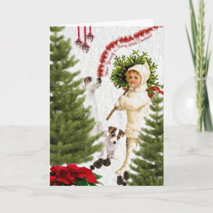 Jack Russell har dig själv i God jul Helgkort