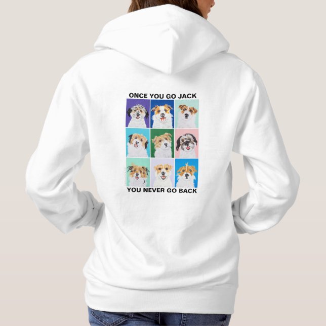Jack Russell Hoodie T Shirt (Baksida)