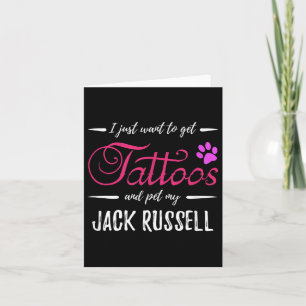 Jack Russell Hund älskare Tattoo Rolig hund Mamma Kort