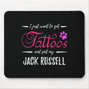 Jack Russell Hund älskare Tattoo Rolig hund Mamma  Musmatta