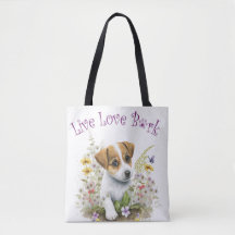 Jack Russell Hund Blommigt Mamma