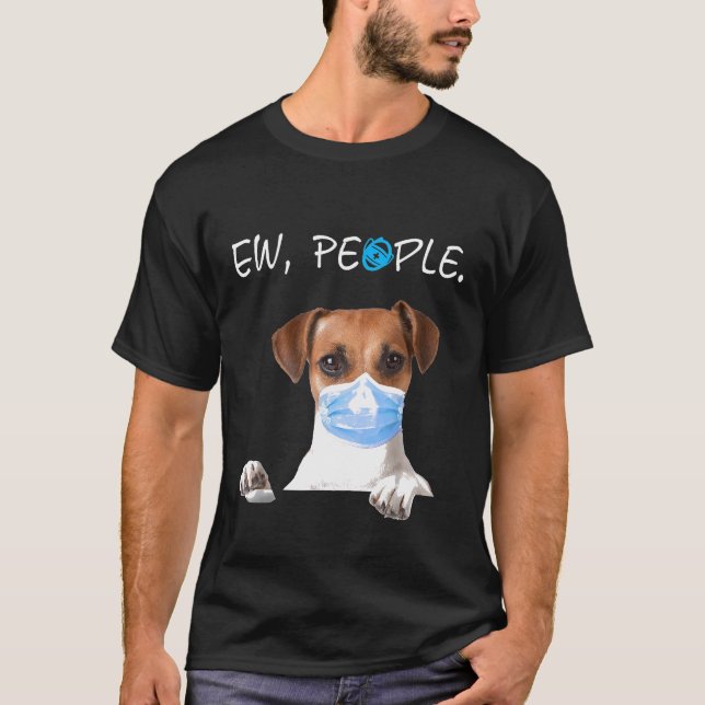 Jack Russell Hund Ew People Hund Wearing A Ansikte T Shirt (Framsida)