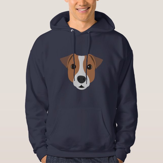 Jack Russell Hund Hoodie (Framsida)