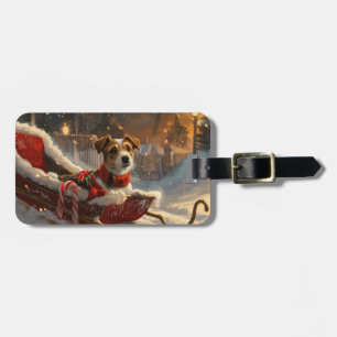 Jack Russell Hund Jul Festiv Bagagebricka