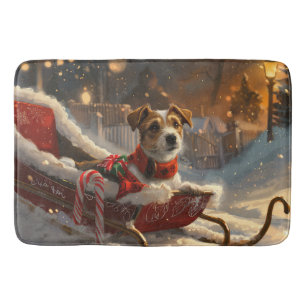 Jack Russell Hund jul Festive Badrumsmatta