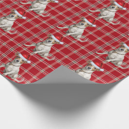 Jack Russell Hund och Helgdag Play-jul Presentpapper