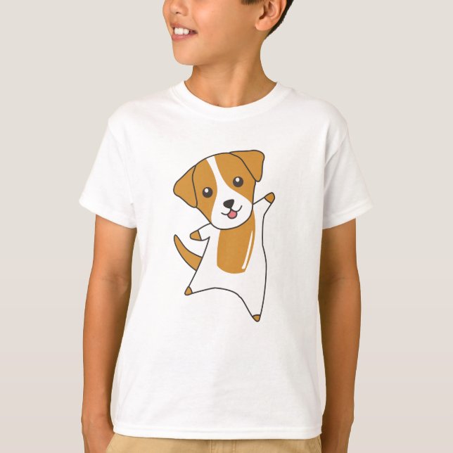 Jack Russell Hund Puppy Frends Hundar T Shirt (Framsida)