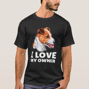 Jack Russell Hundägare I Kärlek Min ägarJack Russe T Shirt
