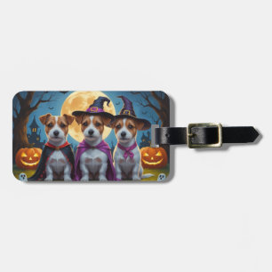 Jack Russell Hundar Pumpkin Halloween Funny Bagagebricka