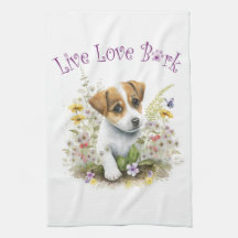 Jack Russell Hundmamma Blommig