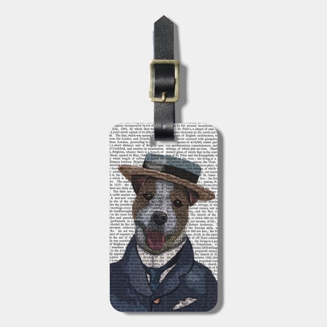 Jack Russell i Boater 2 Bagagebricka (Vertikal Framsida)