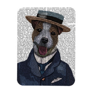 Jack Russell i Boater 2 Magnet