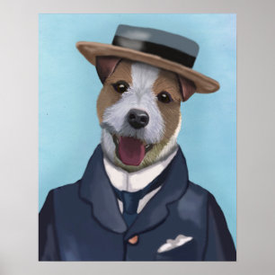Jack Russell i Boater Poster