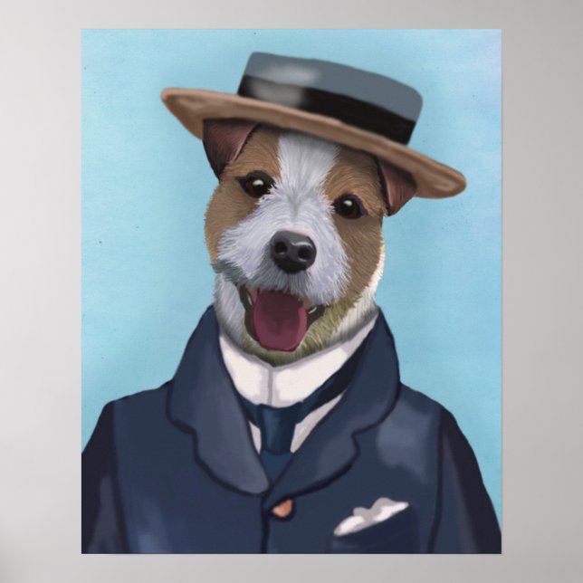 Jack Russell i Boater Poster (Framsidan)