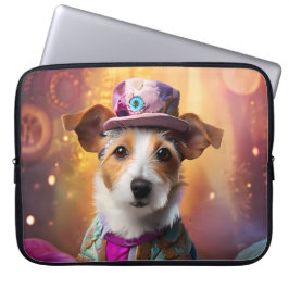 Jack Russell i Colorful Costume Laptop Fodral