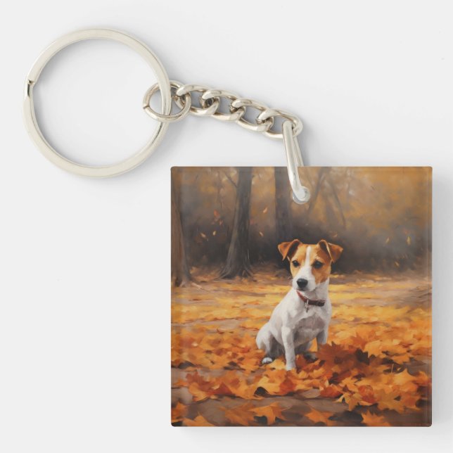 Jack Russell i Höst löv Fall Inspire (Framsidan)